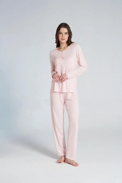 Gd Goldoremi 1703 Kadın Patlı Uzun Kollu Pijama Takım ürün görseli 1