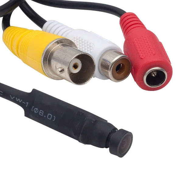 Hello HL-19309 3.6Mm 800 Tvl 1/4 Sensör Ses Çıkışlı Yuvarlak Tip Mini Kamera ürün görseli 1