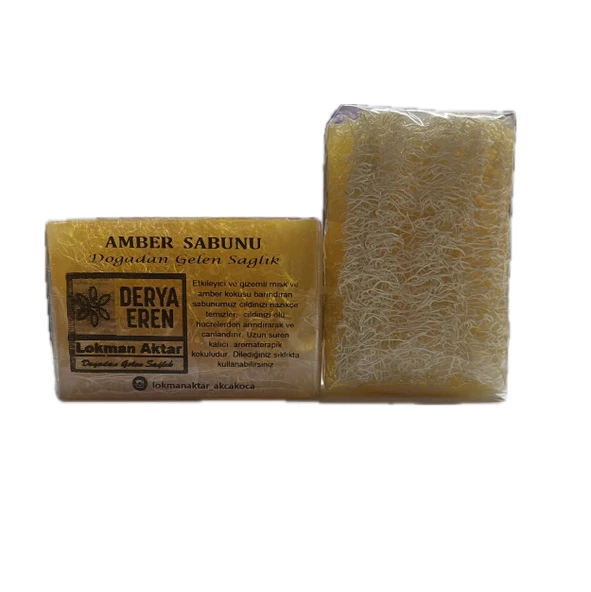 Doğal Kabak Lifli Amber Sabunu 100-120gr 2Adet ürün görseli 1