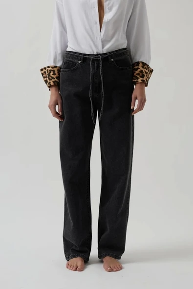 Biye Detay Straight Jean - Resim 4