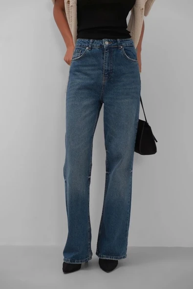 Püskül Paça Detay Jean - Resim 4