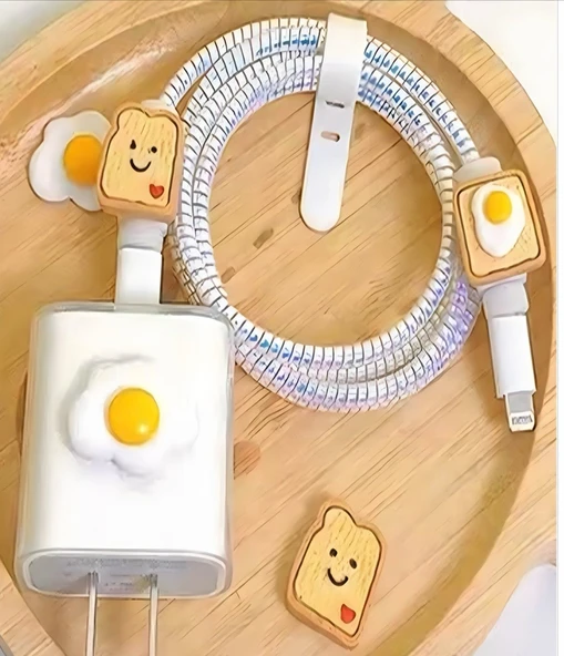 Brokoli Home iPhone 18W/20W Uyumlu Şarj Kılıfı, Şarj Kablosu Örme Aparatı, Toparlayıcı Omlet, Kablo Koruyucu Aparatı ürün görseli 1