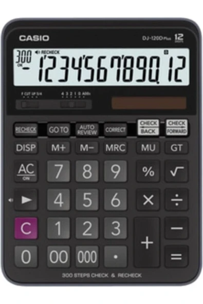 Casio Dj-120d Plus Işlem Kontrollü 12 Hane Masa Üstü Hesap Makinesi ürün görseli 1