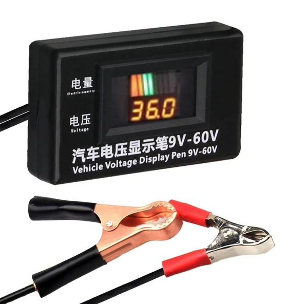 9-60V OTOMOTİV LCD DİJİTAL DEVRE TEST CİHAZI GERİLİM ÖLÇER ürün görseli 1