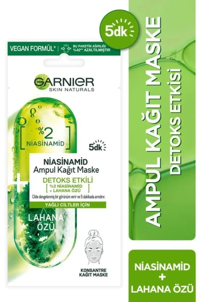 Garnier Niacinamide Detoks Etkili Ampul Kağıt Maske ürün görseli 1