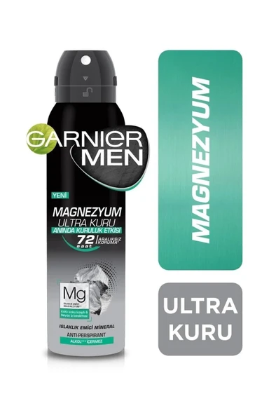 Garnier :garnier Men Magnezyum Ultra Kuru Sprey Deodorant Kategori: Deodorant ürün görseli 1