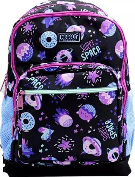 MUGGLE MU-0228 OT-SWEET SPACE SIYAH OKUL CANTASI ürün görseli 1