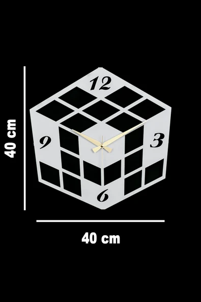 MOOCLOCK Küp Model Duvar Saati - Resim 3