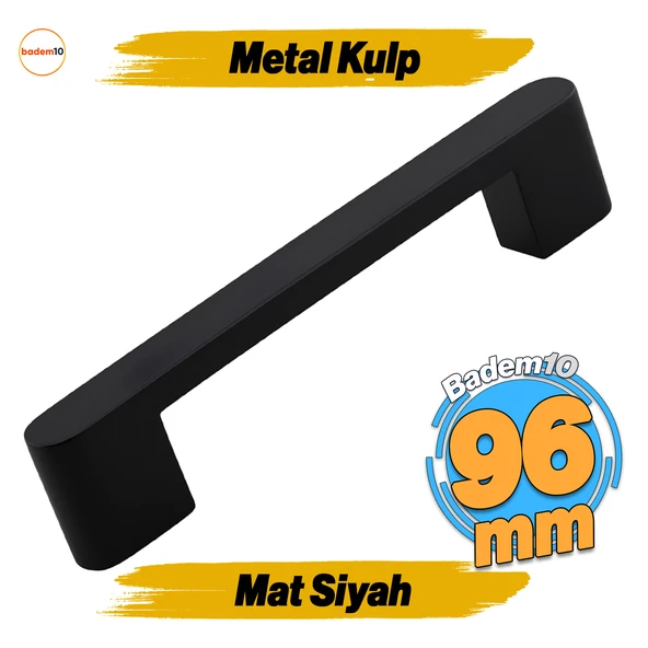 Uhud Kulp 96 mm Siyah Metal Mutfak Mobilya Çekmece Mutfak Dolap Dolabı Kulpları Kapak Kulbu 9.6 cm ürün görseli 1
