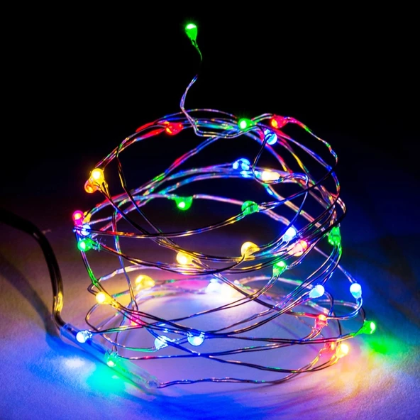 RGB MİKRO PERİ LEDLİ PİLLİ RENKLİ LED IŞIK RENKLİ PİLLİ IŞIK 5 METRE RENKLİ PİLLİ IŞIK RENKLİ YILBAŞI AĞACI IŞIĞI RENKLİ NOEL AĞACI IŞIĞI ürün görseli 1