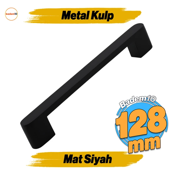 Uhud Kulp 128 mm Siyah Metal Mutfak Mobilya Çekmece Mutfak Dolap Dolabı Kulpları Kapak Kulbu 12.8 cm ürün görseli 1