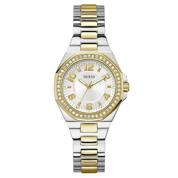 GUESS GUGW0877L5 ALTIN KAPLAMA TAŞLI KADIN KOL SAATİ ürün görseli 1