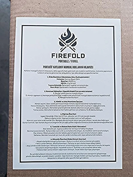 FIREFOLD PORTATİF KATLANIR MANGAL 41X33 cm - Resim 4