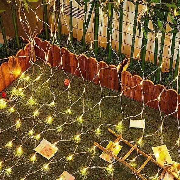 DEKOR RAMAZAN IŞIKLARI AĞ LED IŞIK GÜN IŞIĞI AĞ LED IŞIK EKLEMELİ WARM LİGHT LED IŞIK ÖRÜMCEK AĞI IŞIĞI ürün görseli 1