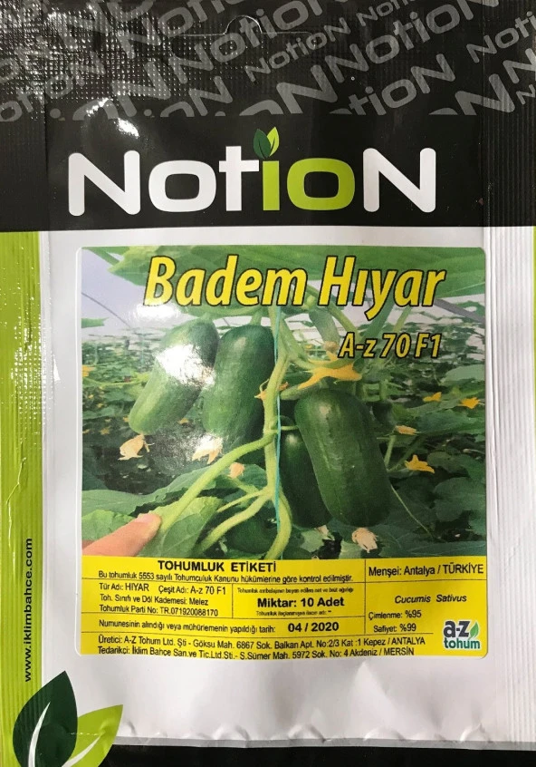 SALATALIK TOHUMU F1 MİNİ BADEM  - 10 Adet Tohumluk ürün görseli 1