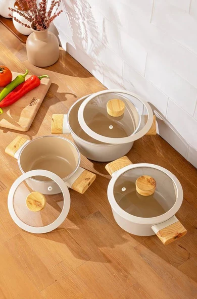 Emsan Swiss Cyrstal Midi Set 6 Parça Krem ürün görseli 1