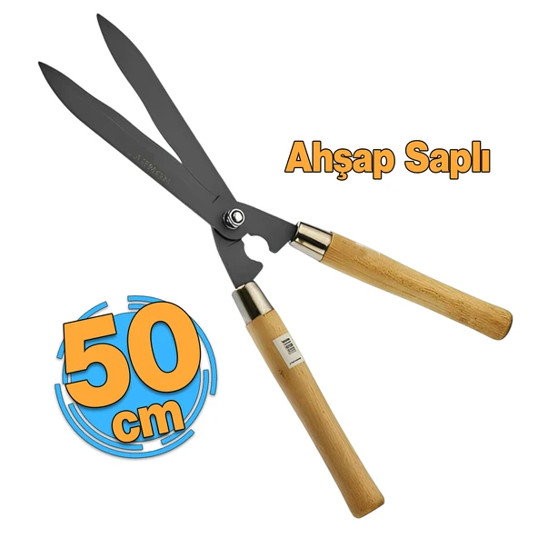 Eğri Çim Budama Makası Çalı Çimen Biçme Kesme Makas 50 cm Keskin Metal Bıçkı 1 Adet ürün görseli 1