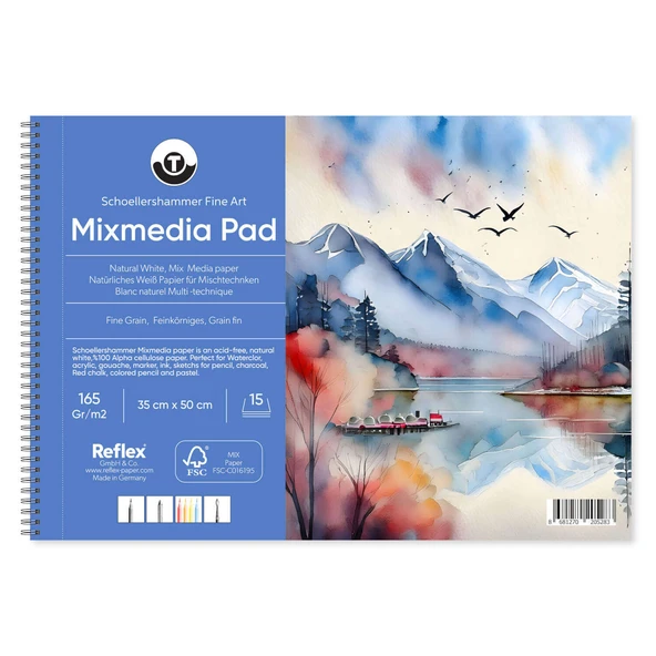Schoellershammer Mix Media Pad Çok Amaçli Sanatsal Blok 165 gr 35x50 cm 15 Yaprak ürün görseli 1