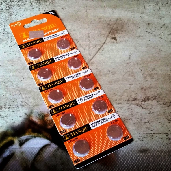 BUTTON ALKALINE BATTERY AG SERİA AG 8 PİL LR1120 PİL SR391 PİL 391A PİL AG8 PİL SAAT PİLİ YEDEK PİL ürün görseli 1