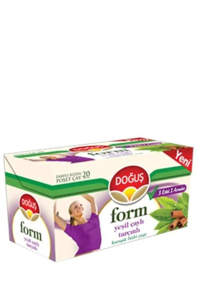 Doğuş Form Yeşil Çaylı Tarçınlı Bitki Çayı 20'li 12 Adet ürün görseli 1