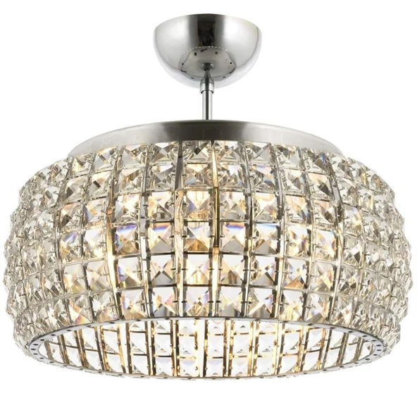 AVONNI AV-60034-6K Krom Kaplama Klasik Avize E14 Metal Kristal 35cm ürün görseli 1