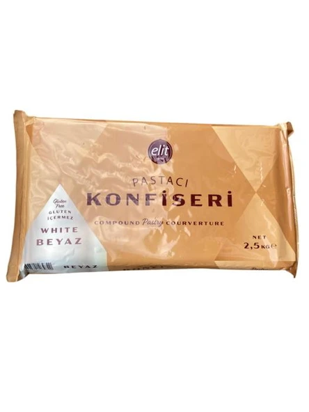 Elit Pastacı Fildişi / Beyaz Konfiseri 2.5 Kg (Glutensiz) ürün görseli 1