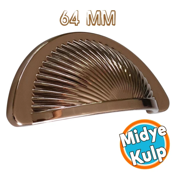 Mobilya Mutfak Dolabı Çekmece Dolap Kulpları Kulpu Kulb Yelken Midye Çanak 64 mm Düğme Bronz ürün görseli 1