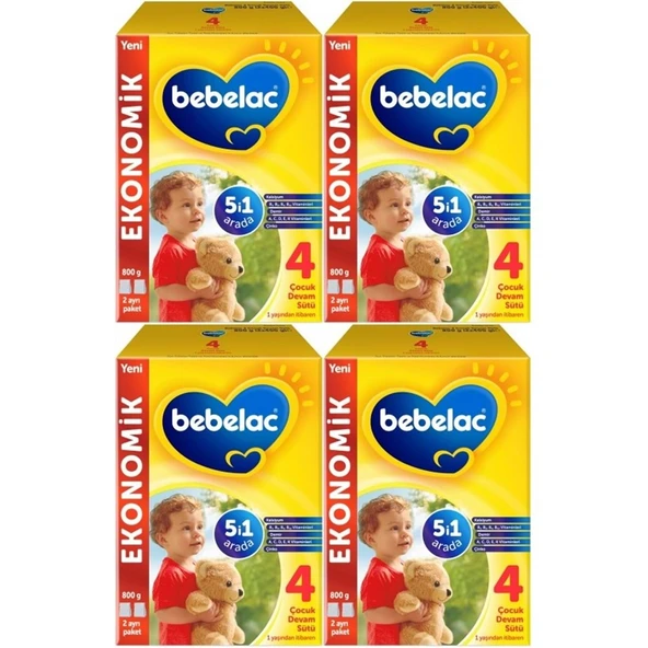 Bebelac 4 Devam Sütü 800 gr 4 Adet ürün görseli 1