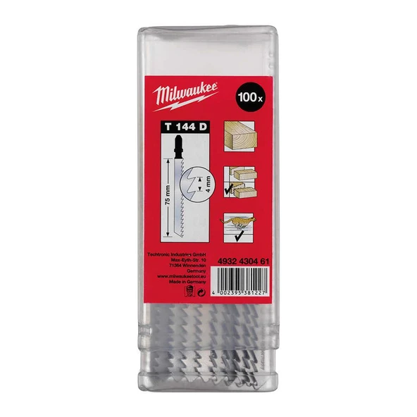 Milwaukee T144D Ahşap Dekupaj Testrere Bıçağı 100lü Paket ürün görseli 1