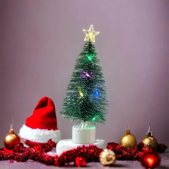 VIP KALİTE RENKLİ LED IŞIKLI MİNİ ÇAM AĞACI İĞNE DALLI ÇAM AĞACI NOEL AĞACI YILBAŞI AĞACI IŞIKLI ürün görseli 1