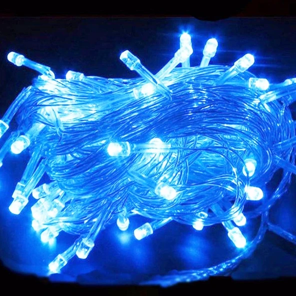 VIP 10 METRE MAVİ LED IŞIK MAVİ YILBAŞI AĞACI IŞIĞI MAVİ İP LED IŞIK FİŞLİ MAVİ LED NOEL AĞACI IŞIĞI ürün görseli 1