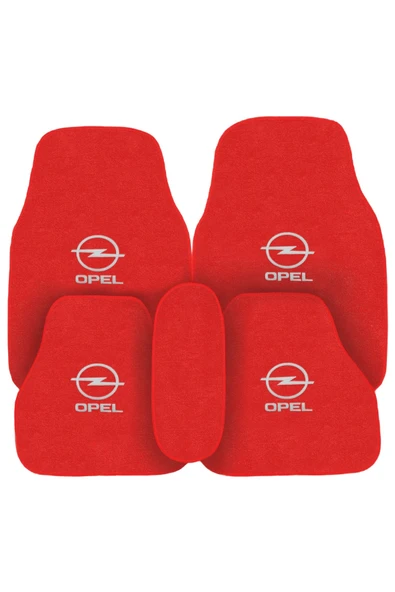 Opel Nakışlı 5 Parça Kırmızı Araç Oto Halı Paspas ürün görseli 1