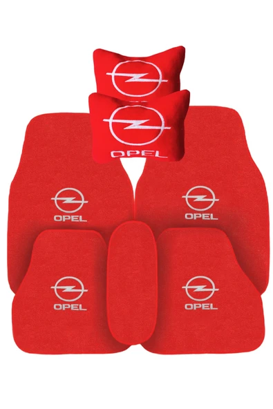 Opel Nakışlı Kırmızı Oto Halı Paspas ürün görseli 1