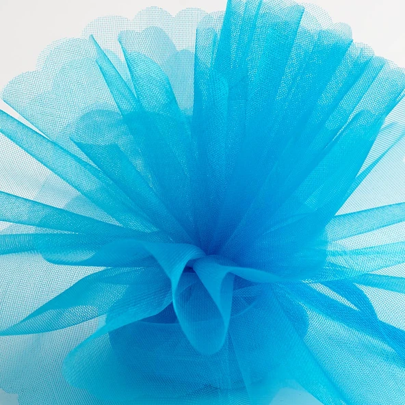 27 METREX70 CM AÇIK MAVİ SÜSLEME TÜLÜ AÇIK MAVİ TÜL ARABA ÇİÇEK DÜĞÜN DEKOR TÜL BLUE DECORATIONTULLE ürün görseli 1