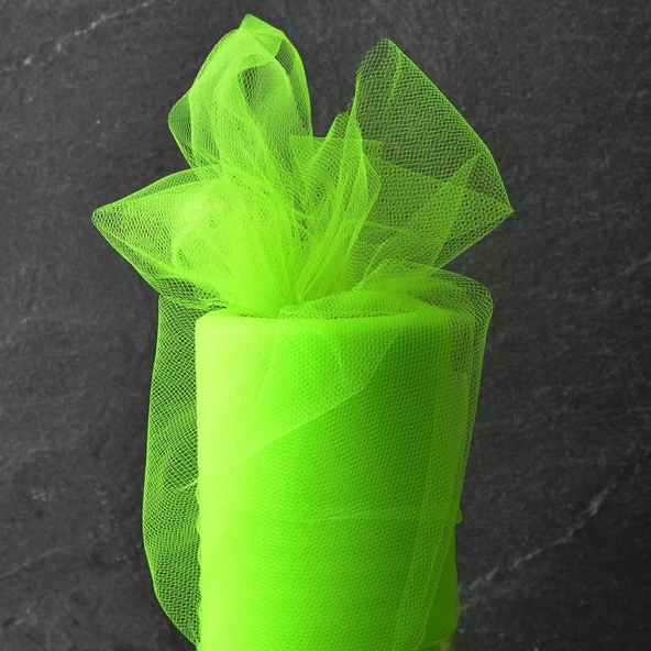27 METREX70 CM AÇIK YEŞİL SÜSLEME TÜLÜ AÇIK YEŞİL TÜL ARABA DÜĞÜN DEKOR TÜL GREEN DECORATION TULLE ürün görseli 1