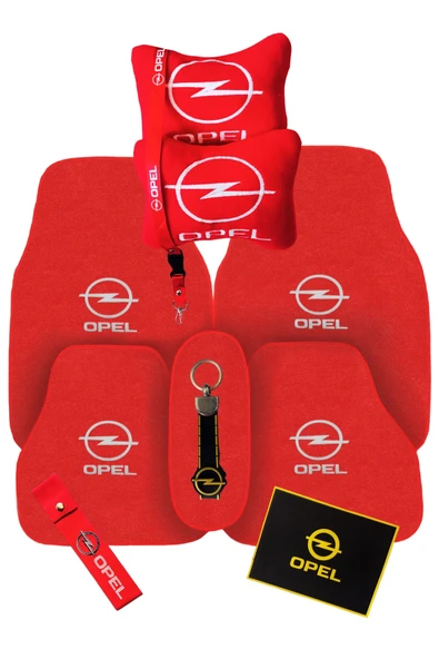 Opel Nakışlı Kırmızı Oto Halı Paspas ürün görseli 1