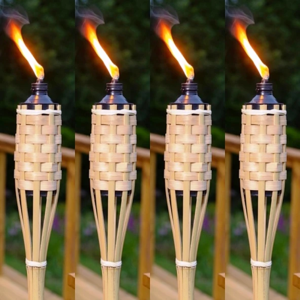 10 PCS 90 CM BAMBOO TORCH 10 ADET VIP 90 CM BAMBU MEŞALE BAHÇE AYDINLATMA KIR DÜĞÜNÜ KORTEJ IŞIKLARI ürün görseli 1