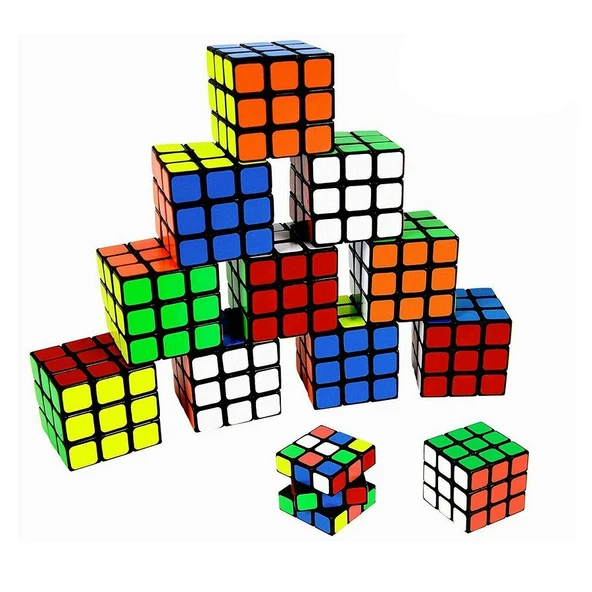 12 ADET VIP 3X3 ZEKA KÜPÜ 3X3 SABIR KÜPÜ 3X3 RUBİKS CUBE TAKILMA YAPMAZ EĞİTİCİ OYUNCAK ZEKA KÜPÜ ürün görseli 1