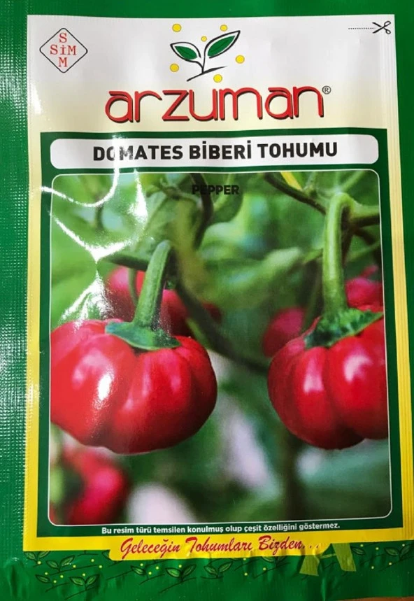 DOMATES BİBERİ TOHUMU 5 GR ORT 600 AD TOHUM ürün görseli 1