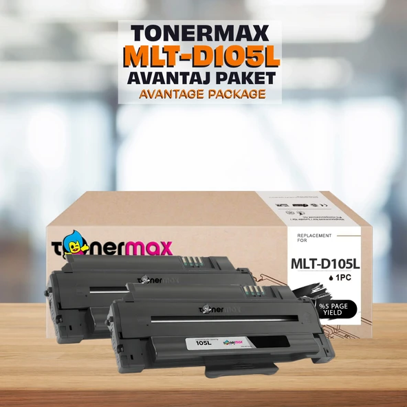Samsung MLT-D105L  Muadil Toner 2'li Avantaj Paket / ML-1910 / ML-1915 / SCX-4623 / SCX-4600 / SF-650 ürün görseli 1