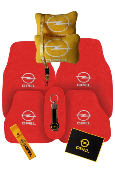 Opel Nakışlı Kırmızı Oto Halı Paspas ürün görseli 1