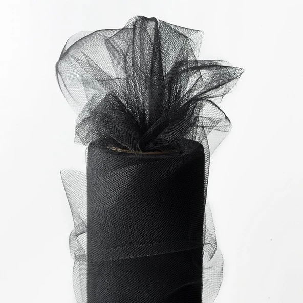 27 METREX70 CM SİYAH SÜSLEME TÜLÜ SİYAH TÜL SİYAH ARABA DÜĞÜN SİYAH DEKOR TÜL BLACK DECORATION TULLE ürün görseli 1