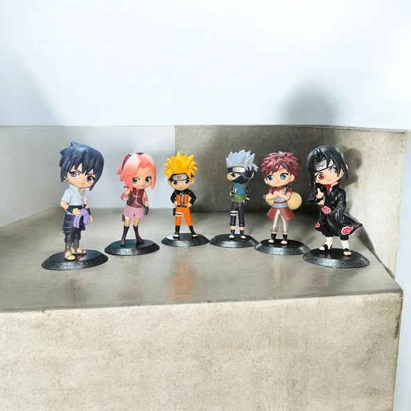 VIP NARUTO 6 LI KARAKTER SET BİBLO 10 CM NARUTO OYUNCAKLARI NARUTO KARAKTERLERİ FULL SET NARUTO ürün görseli 1