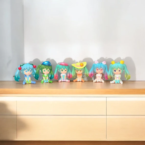 VIP HATSUNE MİKU 6LI KARAKTER SET 7 CM BİBLO SET HATSUNE MİKU OYUNCAKLARI HATSUNE MİKU KARAKTERLERİ ürün görseli 1