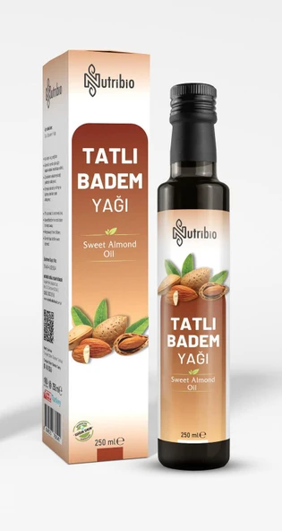 Nutribio Tatlı Badem Yağı 250 ML ürün görseli 1