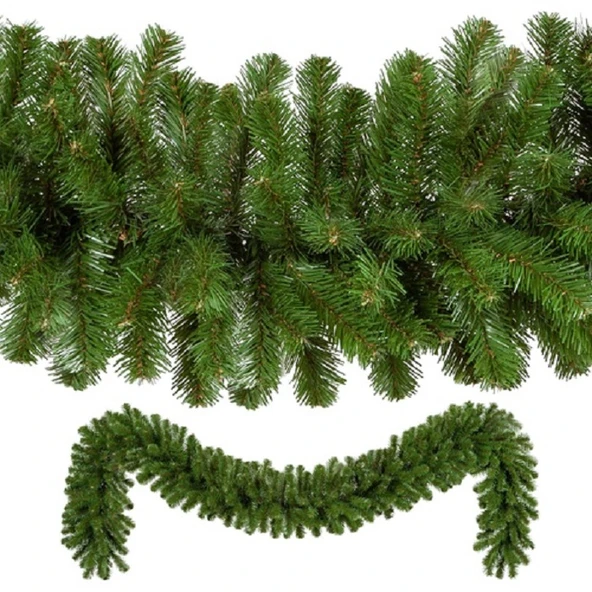 VIP  2.50 METRE 32 CM ÇAP YEŞİL GARLAND YEŞİL ÇAM DALI YILBAŞI SÜSLERİ GREEN GARLAND DECOR CHRİSTMAS ürün görseli 1