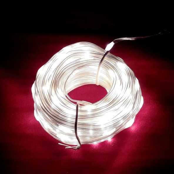 YILBAŞI AĞACI IŞIĞI NOEL IŞIĞI 10 METRE GÜN IŞIĞI LED IŞIK 100 DÖKME LED IŞIKLI İÇ DIŞ SU GEÇİRMEZ ürün görseli 1