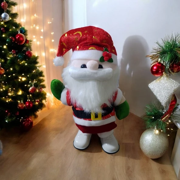 VIP KALİTE DANS EDEN HEDİYE ÇUVALLI NOEL BABA MÜZİKLİ NOEL BABA NOEL BABA YILBAŞI SÜSLERİ ürün görseli 1