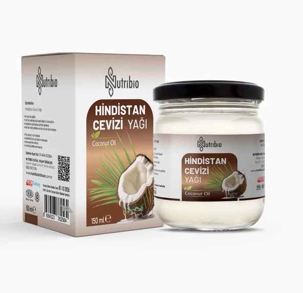 Nutribio Hindistan Cevizi Yağı Soğuk Sıkım 150 ML ürün görseli 1