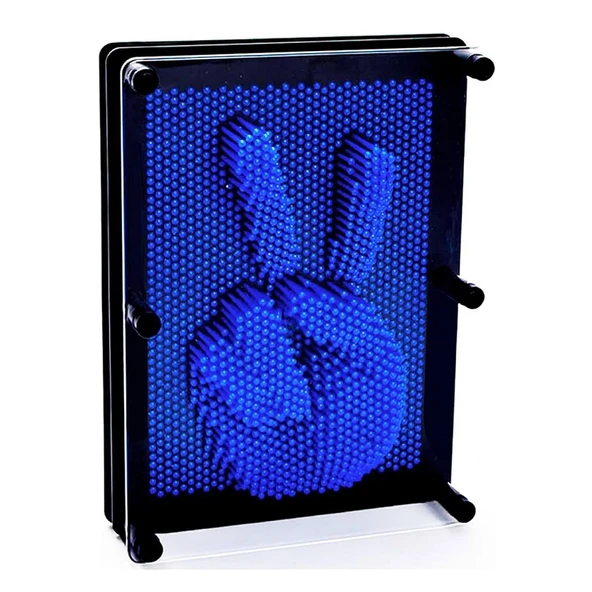 KÜÇÜK BOY 13X10 CM KOYU MAVİ PİN ART BLUE 3D DİMENSİONAL SCULPTURE KOYU MAVİ PİNART 3D ÇİVİ SANATI ürün görseli 1